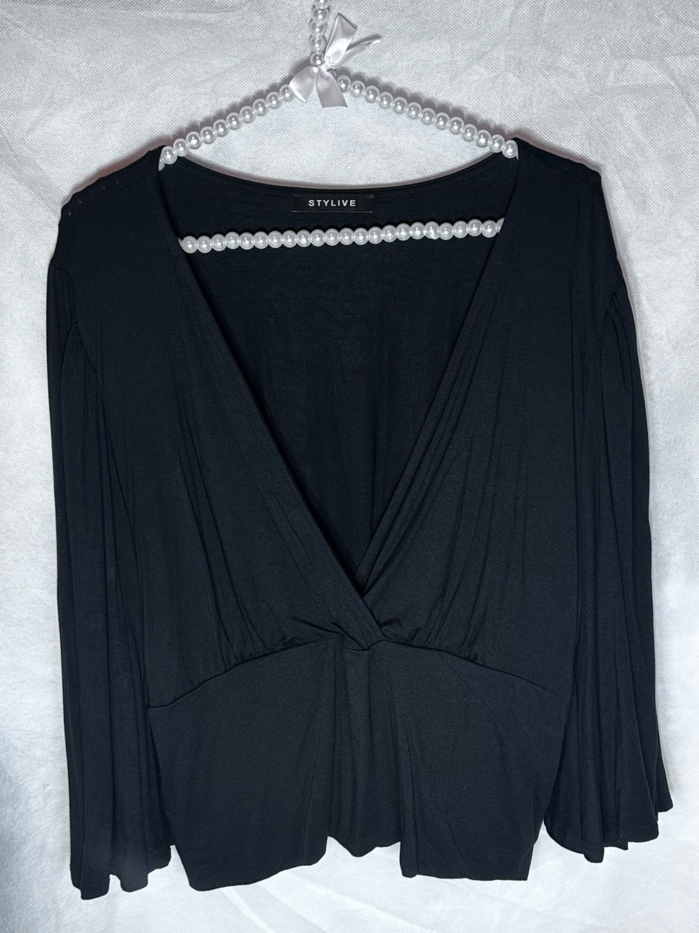 StyLive~ Flitter My Heart Mom Cropped Top NWOT